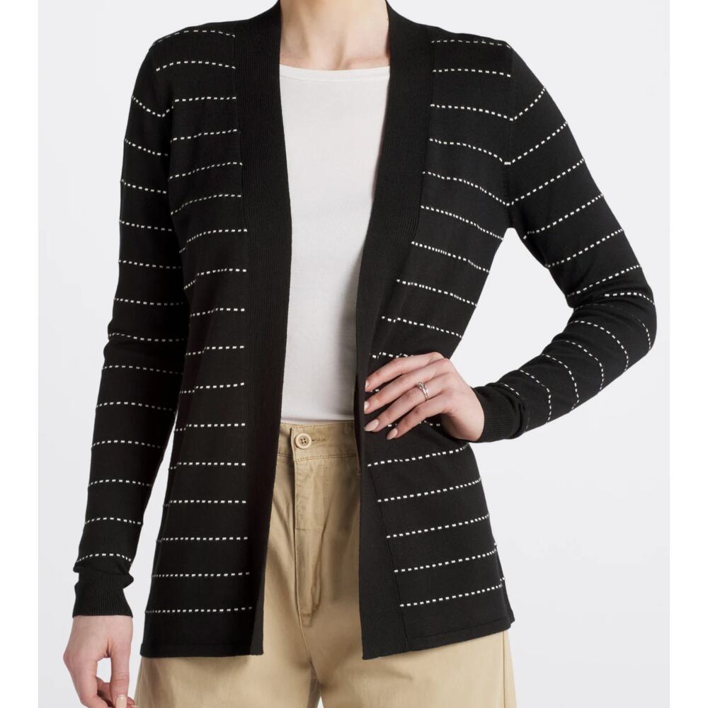 LETY & ME Quincy Lightweight Stitched Cardigan Sweater - Large